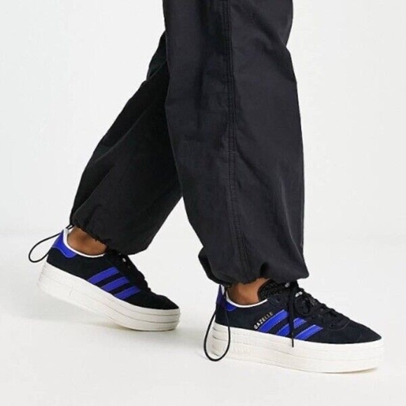 adidas Shoes - adidas women’s Gazelle Bold Shoes 'Black Lucid Blue' HQ4408